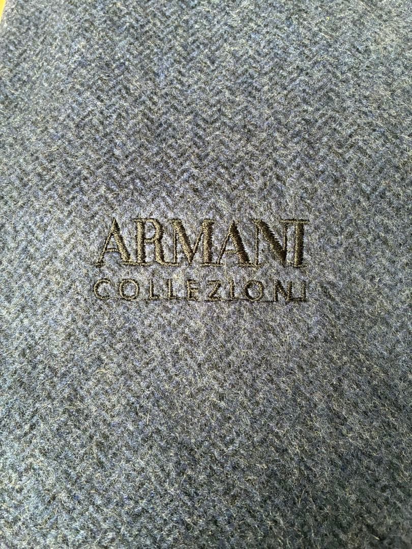 ARMANI COLLEZIONI ダークブルー マフラー
