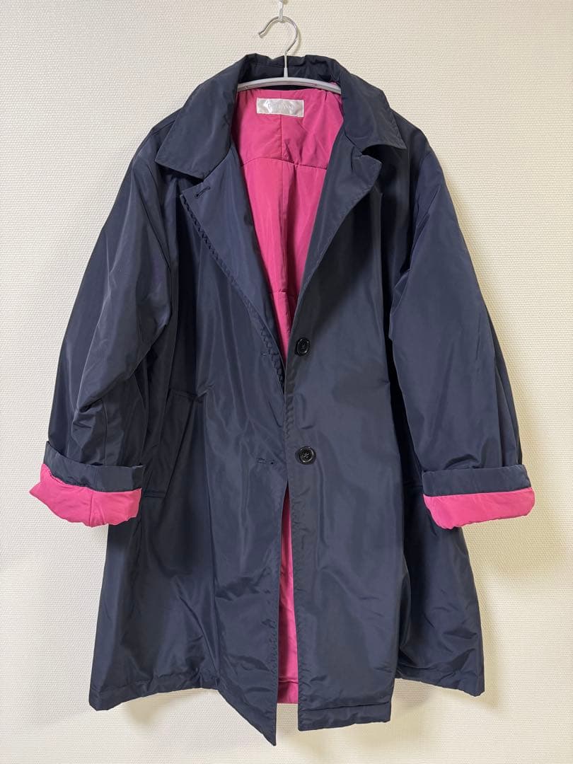 【DOCLASSE】コート アウター レディース XL 防寒 ネイビー