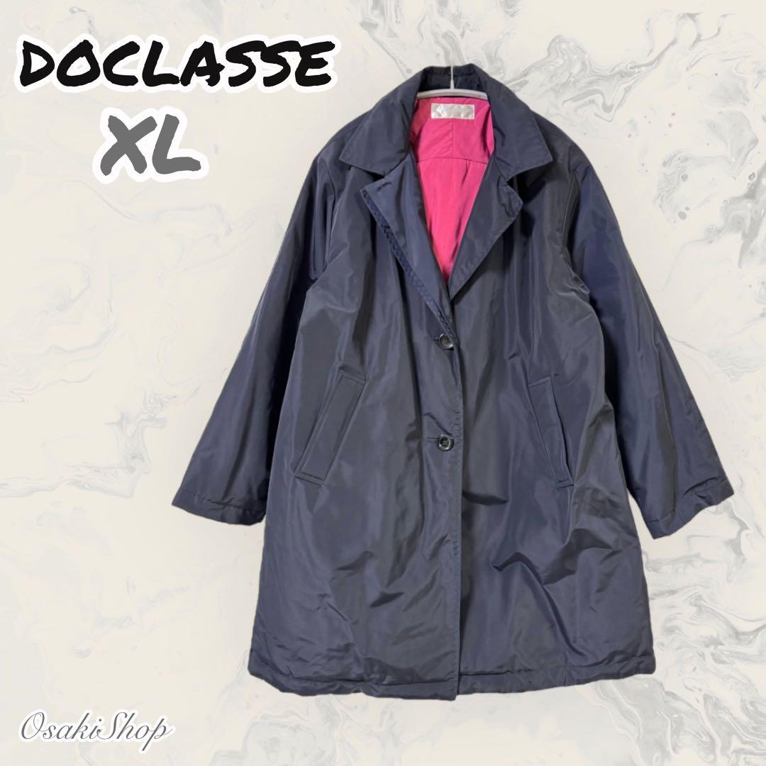 【DOCLASSE】コート アウター レディース XL 防寒 ネイビー