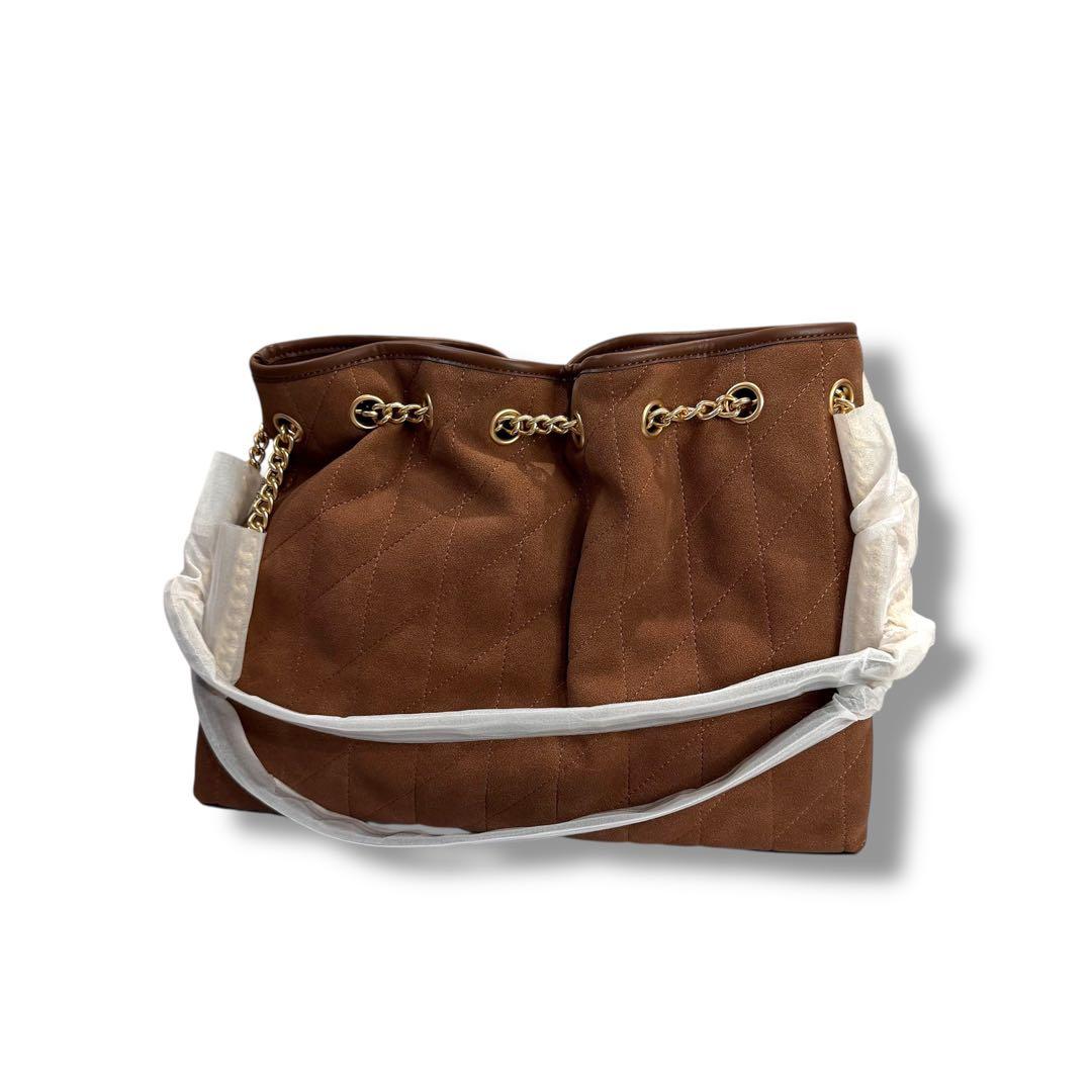 【新品タグ有】COACH コーチ エヴリン ブラウン キルティング CCZ80