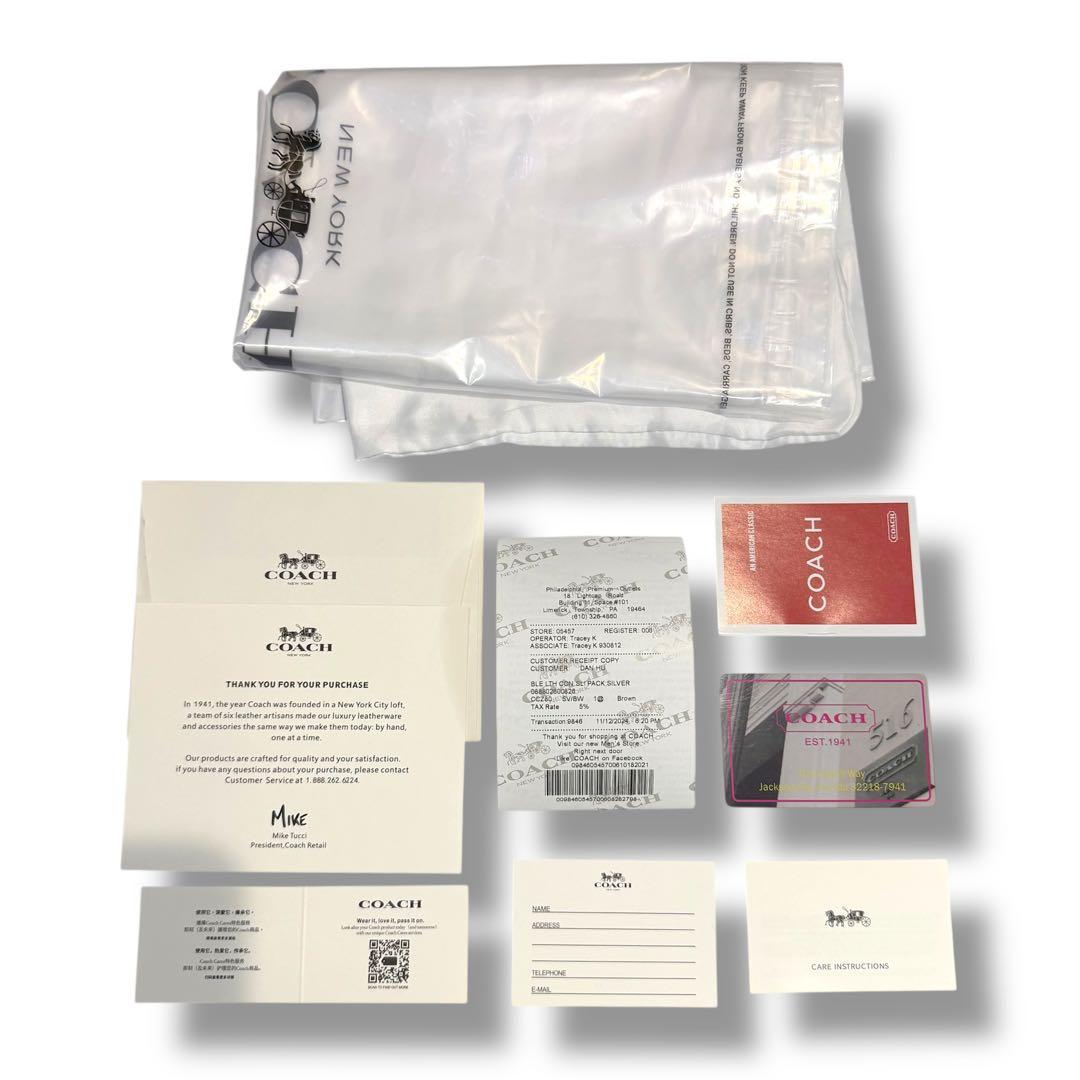 【新品タグ有】COACH コーチ エヴリン ブラウン キルティング CCZ80