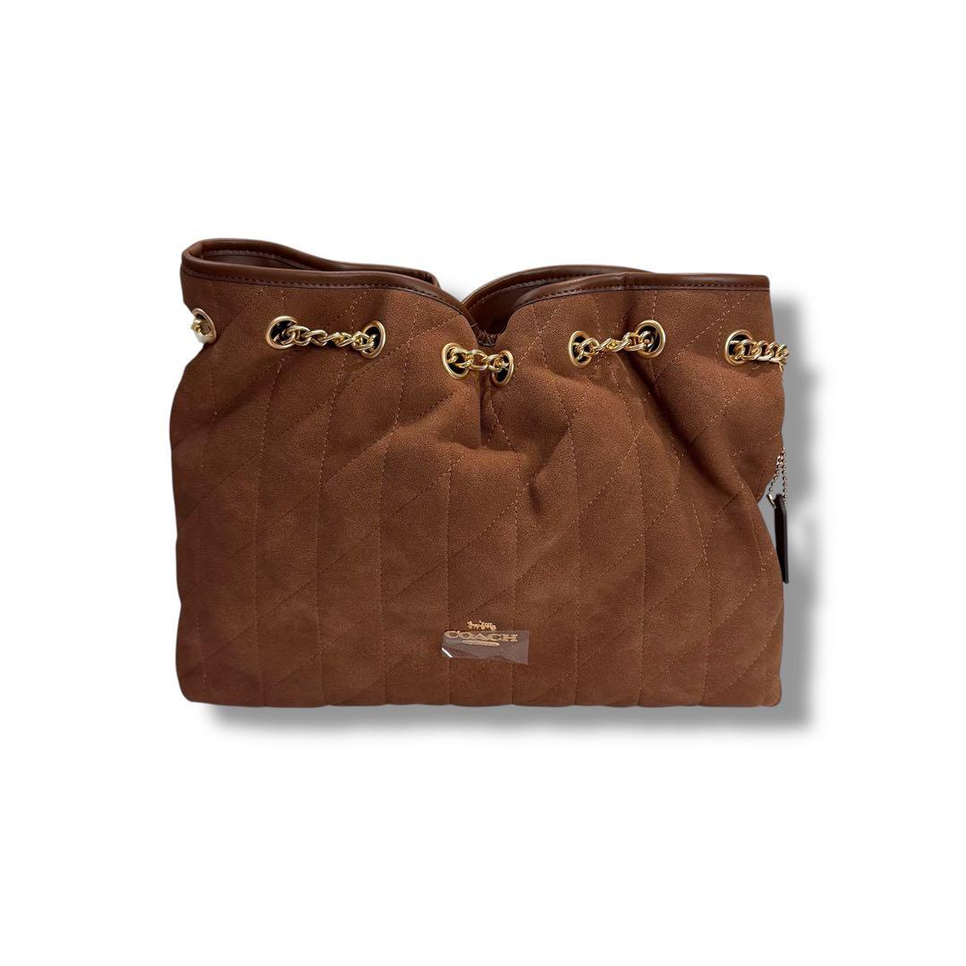 【新品タグ有】COACH コーチ エヴリン ブラウン キルティング CCZ80