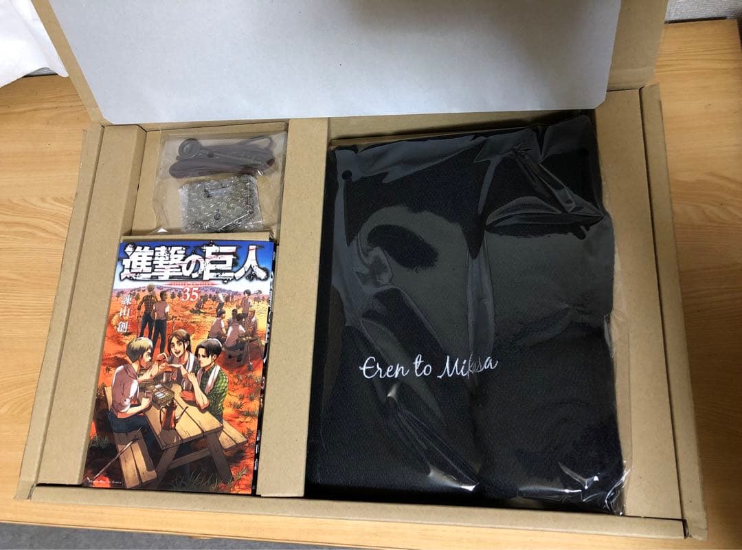 進撃の巨人　画集FLY 35巻　複製原画　ミカサのマフラー　エレンの鍵　諫山創