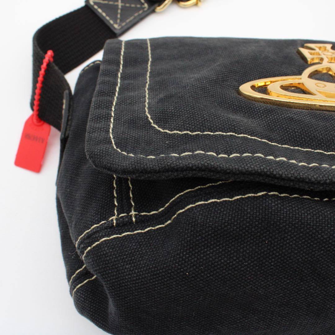 【美品】Vivienne Westwood フラップ デニム ショルダーバッグ