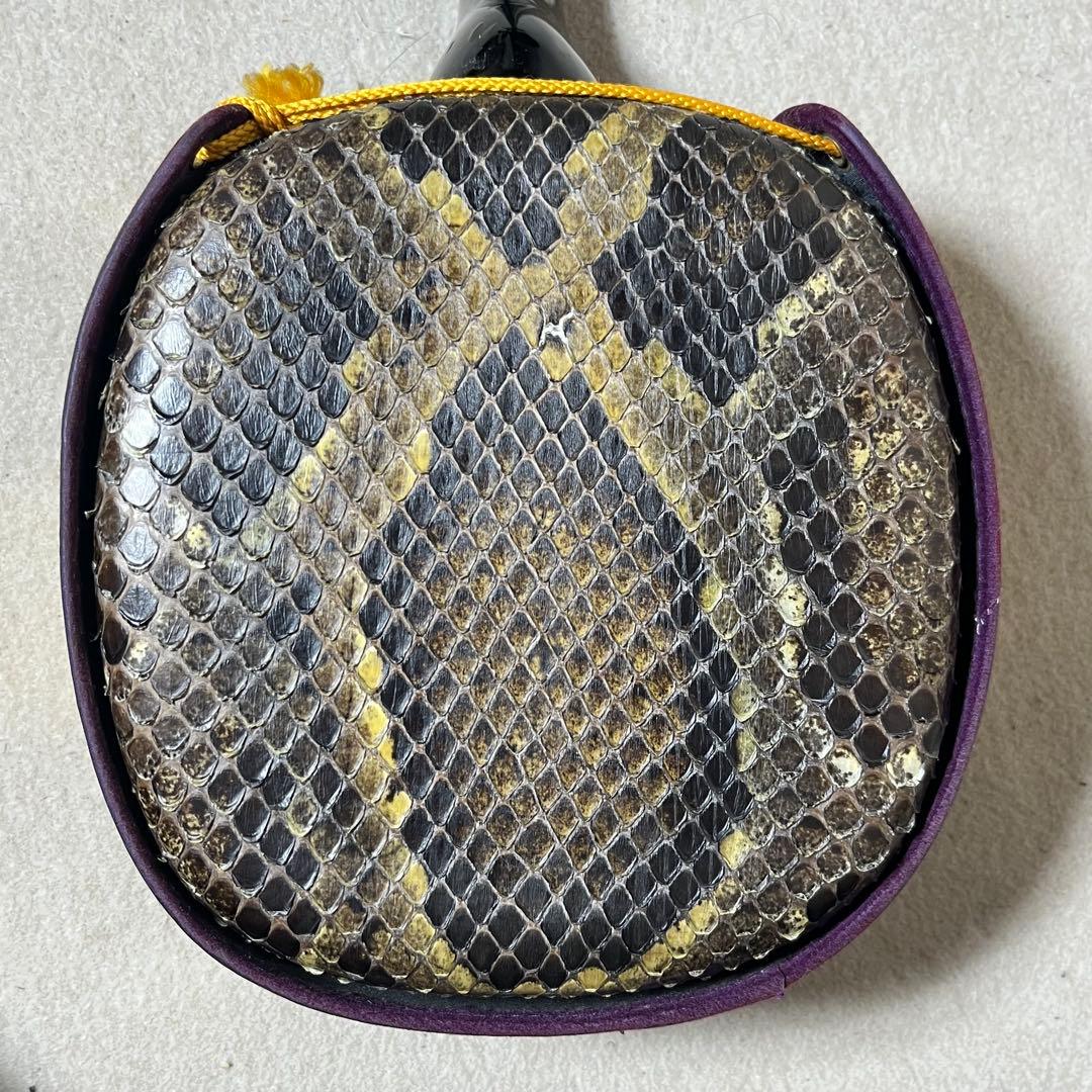 三線 本皮 強化張り 本革 蛇皮 蛇革 沖縄 三味線 琉球 ハードケース