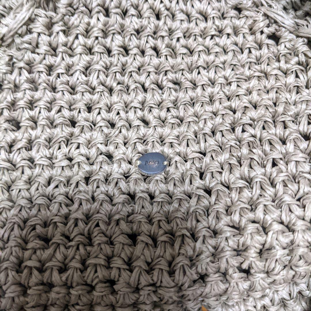 Aeta アエタ♡ SHOULDER : L ベージュ　ラフィアバッグ