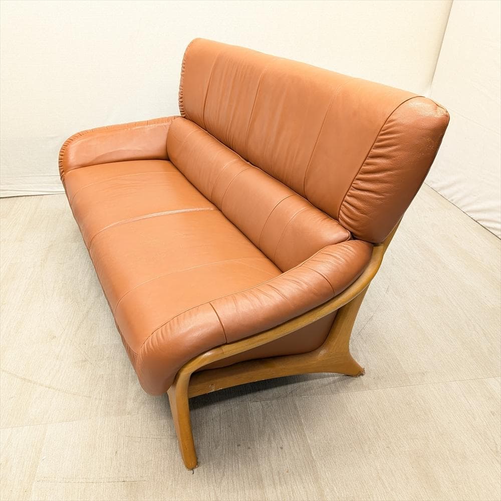 カリモク　チターノ　本革　ラブソファ　2P　二人掛け　2人掛け　リビング