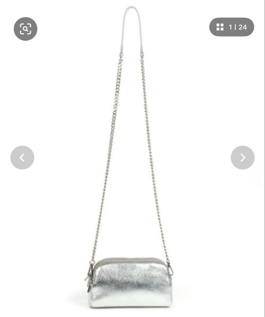 【BEAURE/ビュレ】トリプルファスナー ミニポシェット　シルバー