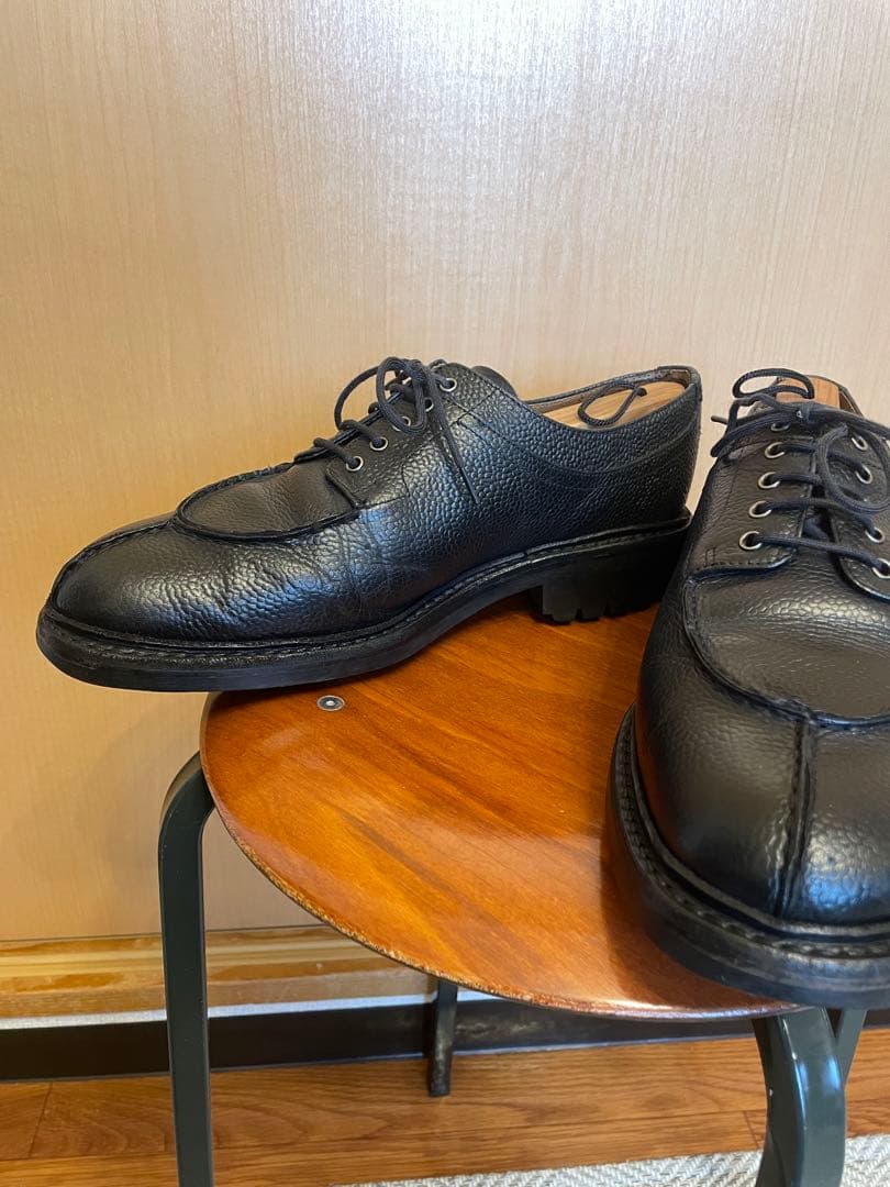 GRENSON グレンソン Uチップレザーシューズブーツ 黒 シューキーパー付属