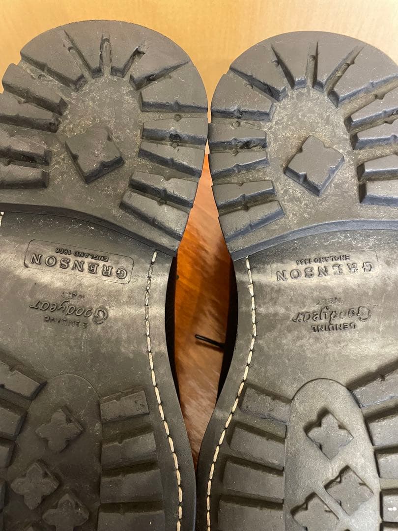 GRENSON グレンソン Uチップレザーシューズブーツ 黒 シューキーパー付属