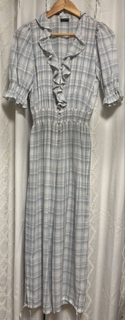 verybrain チェック柄ロンパース