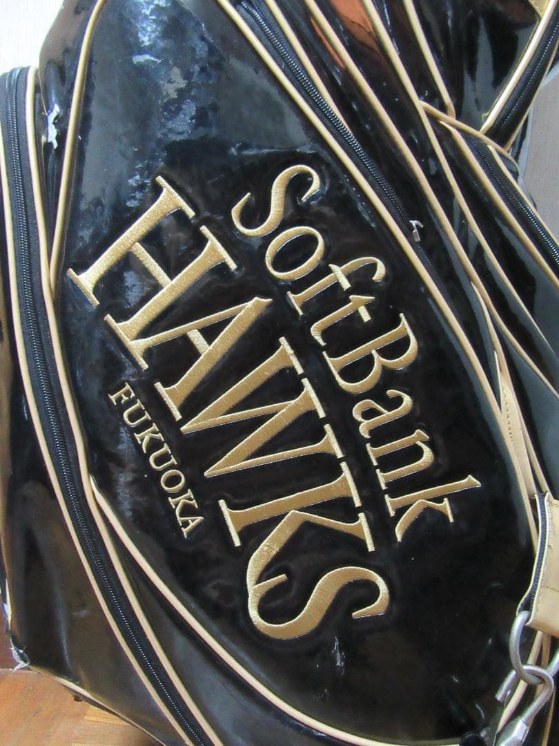 ★☆★希少★SoftBank HAWKS★3点式ゴルフバック★黒★☆★