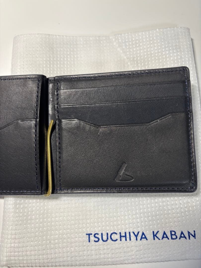 [美品] 土屋鞄 マネークリップ ダークインディゴ