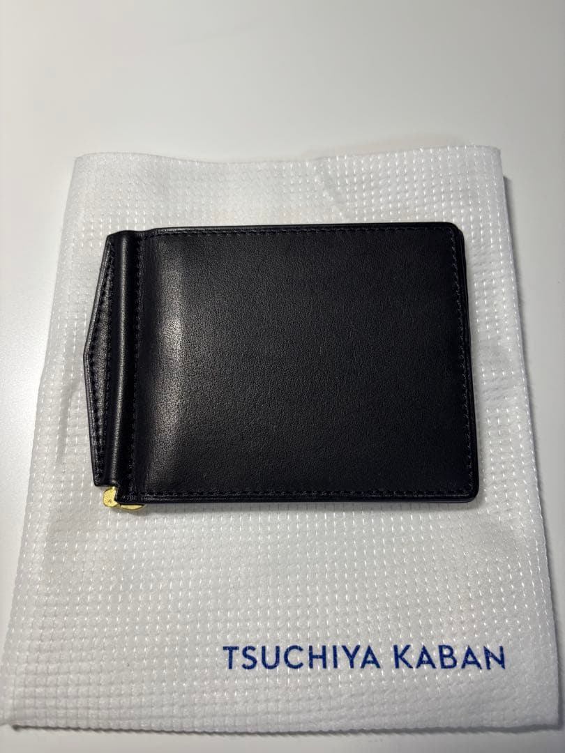 [美品] 土屋鞄 マネークリップ ダークインディゴ