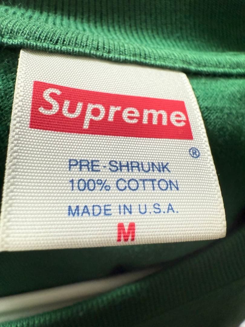 Supreme ロンT ボックスロゴ グリーン