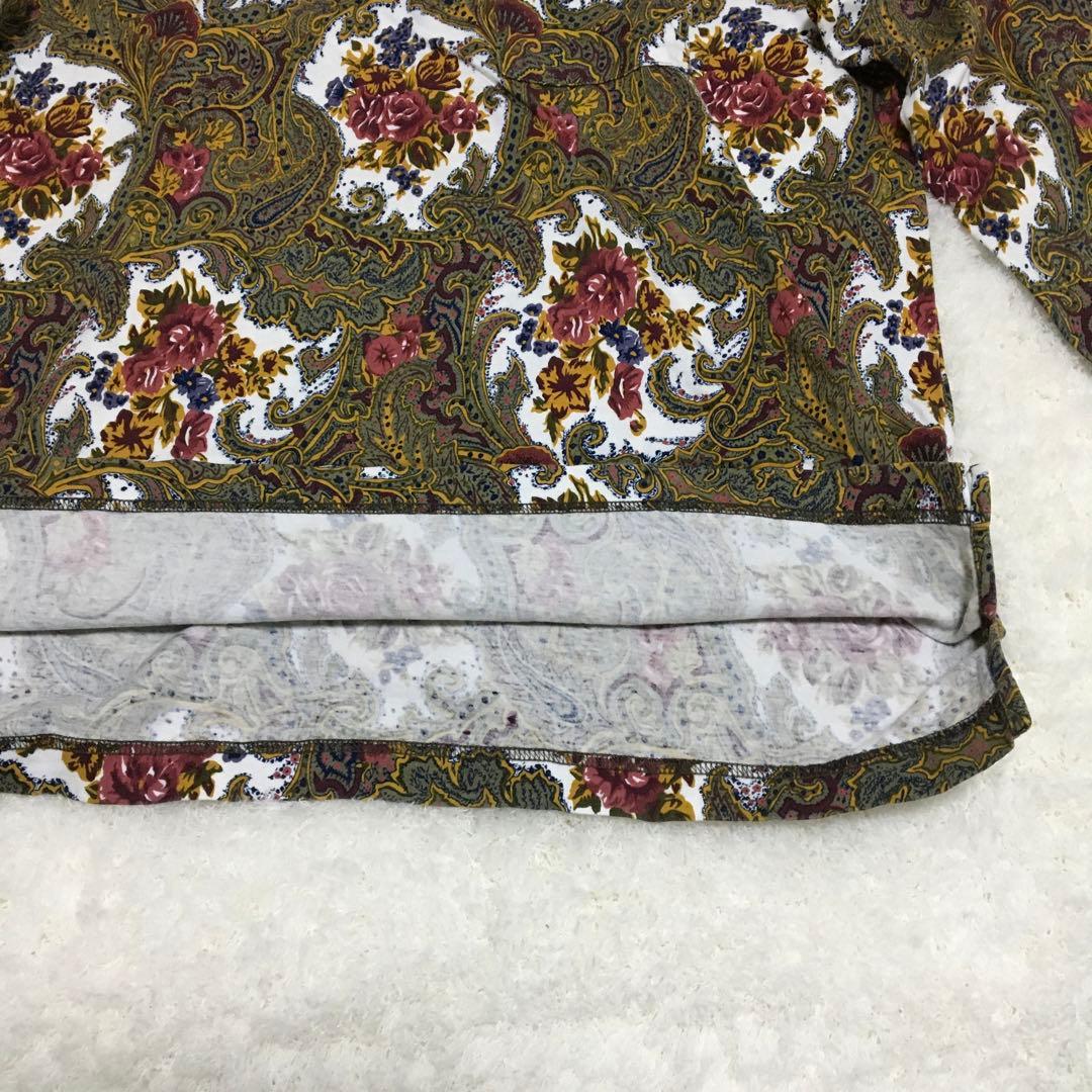 シュプリーム　ハーフジップポロシャツ　刺繍ロゴ　総柄　窪塚洋介着用　コットン　M