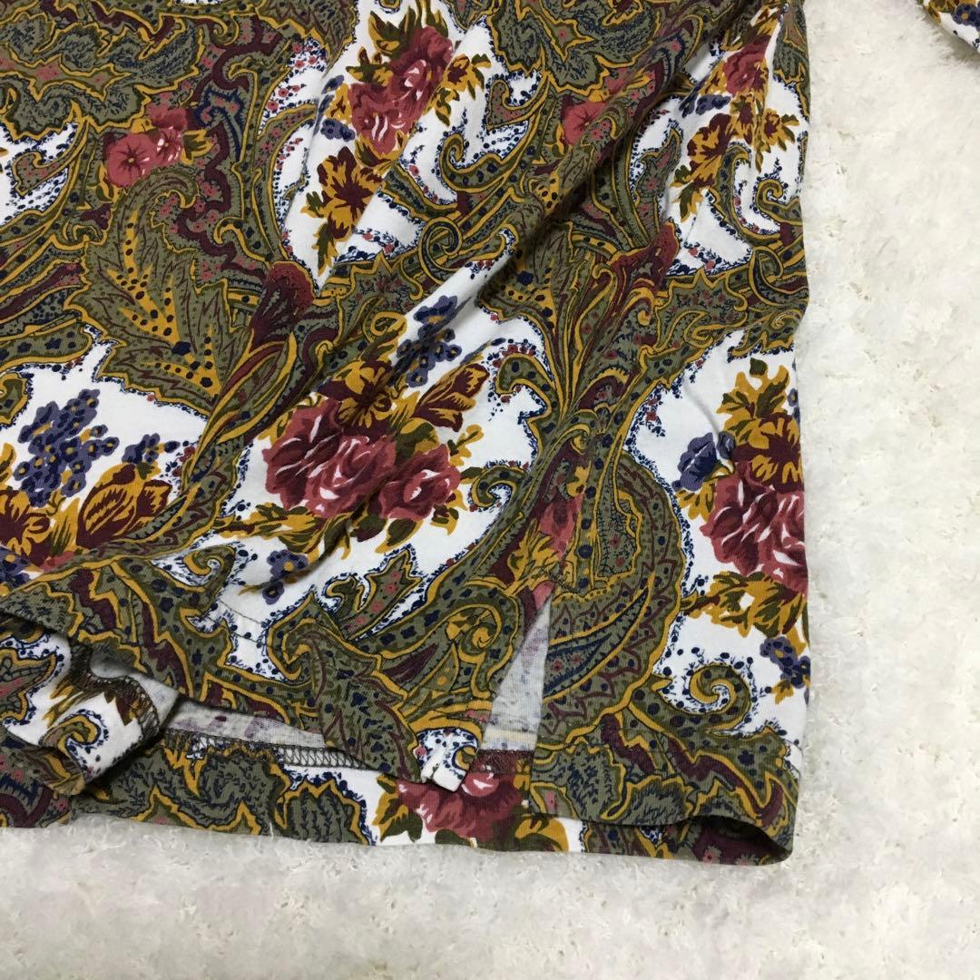 シュプリーム　ハーフジップポロシャツ　刺繍ロゴ　総柄　窪塚洋介着用　コットン　M