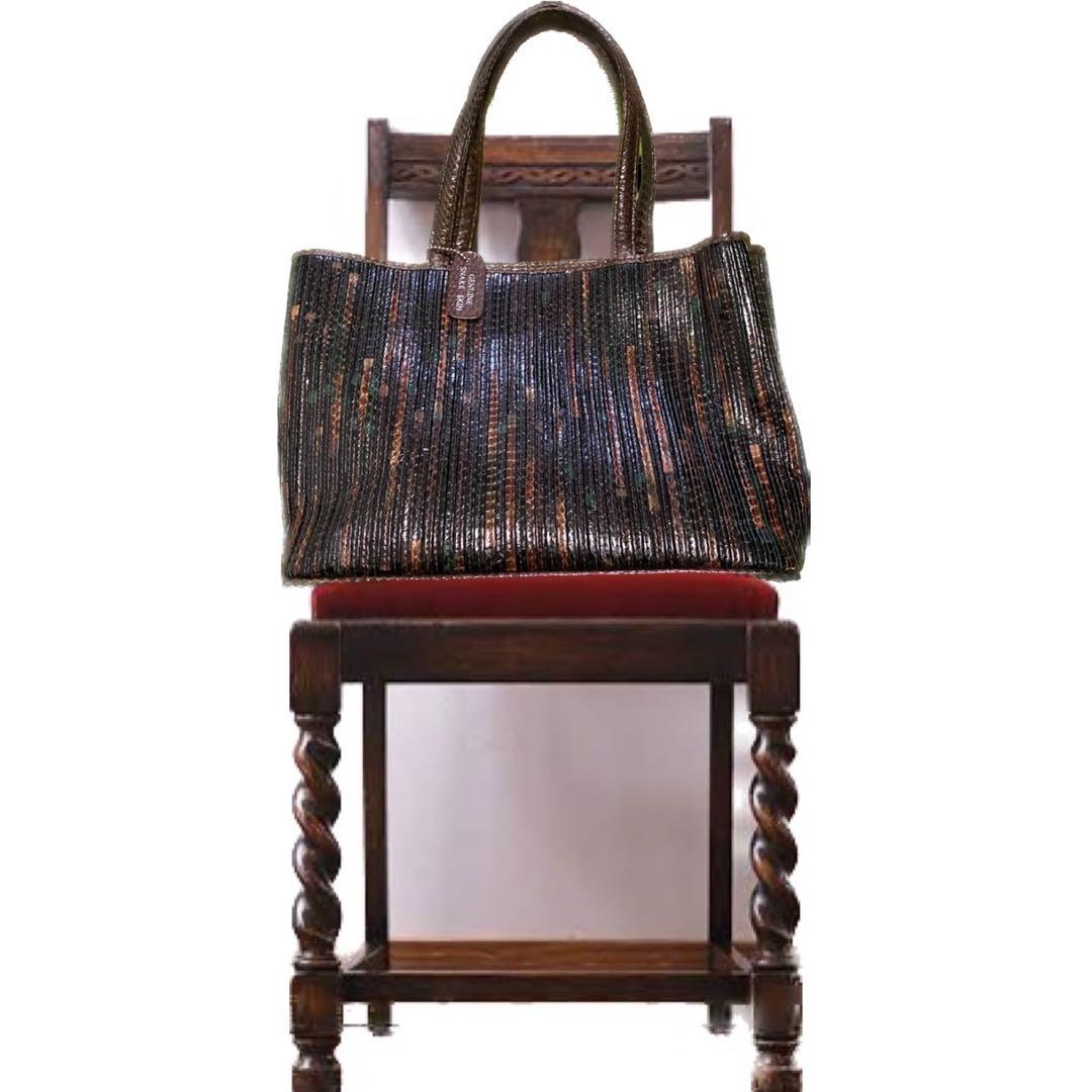 70s 美品diamond Python handbag シリアル付　希少