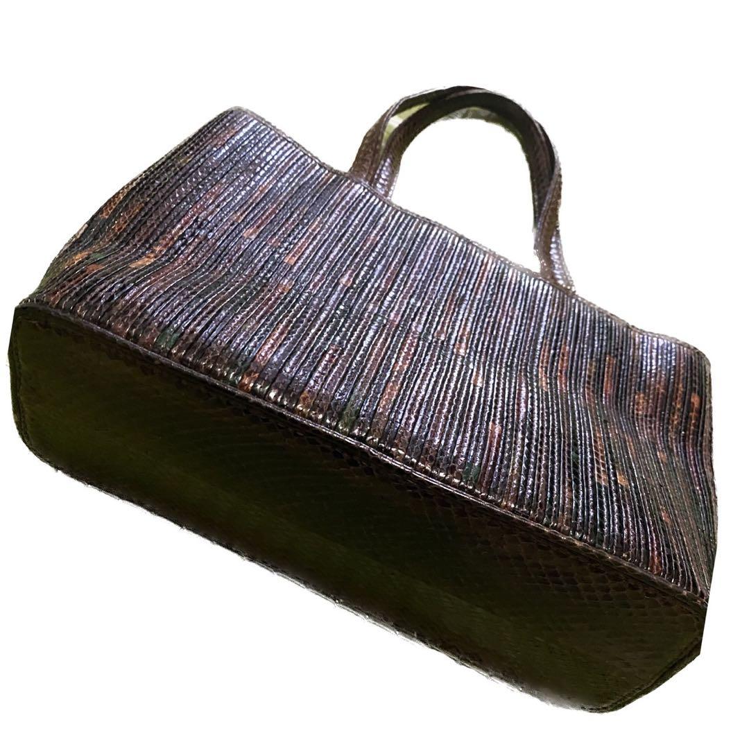 70s 美品diamond Python handbag シリアル付　希少