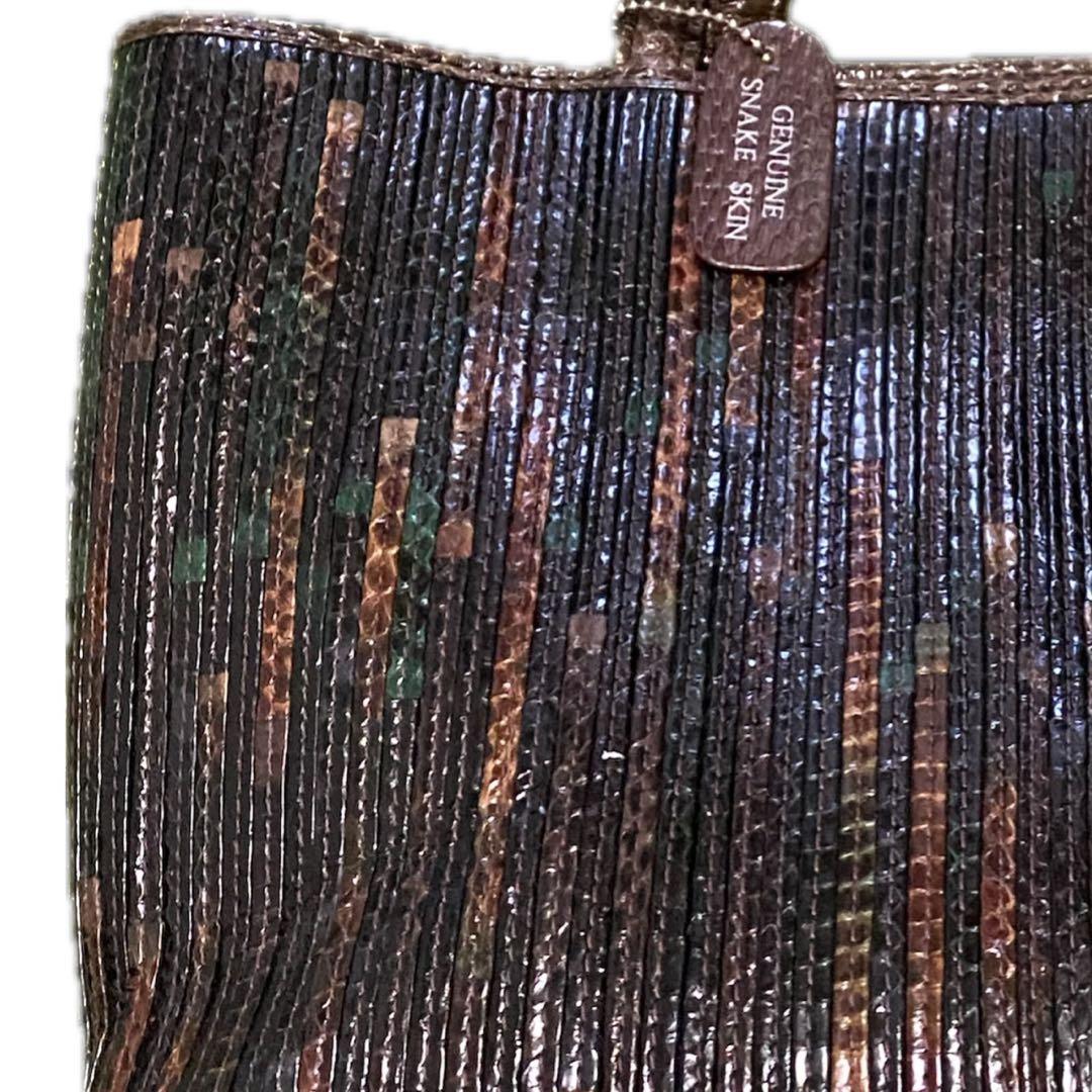 70s 美品diamond Python handbag シリアル付　希少