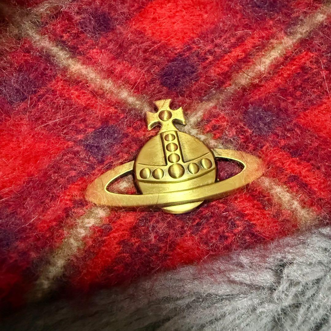 Vivienne Westwood 赤系チェック ベレー帽