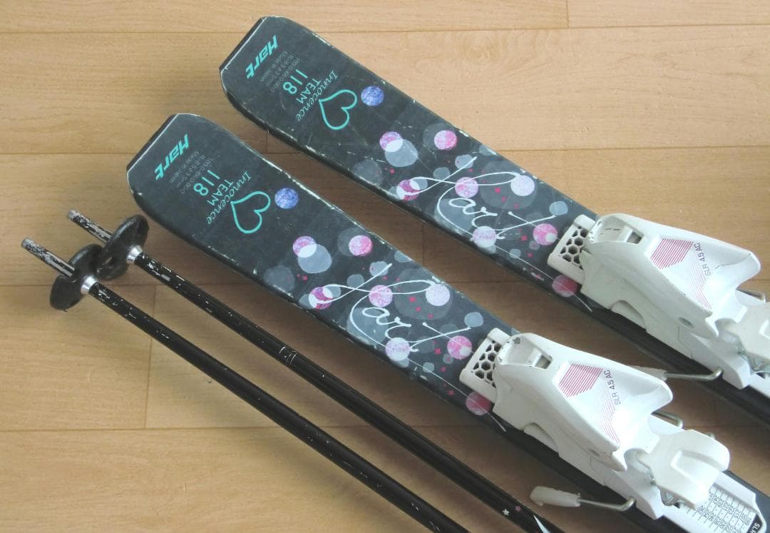 ■■送料無料■Hart■子供用スキーフルセット■板118靴22■WAX済■■