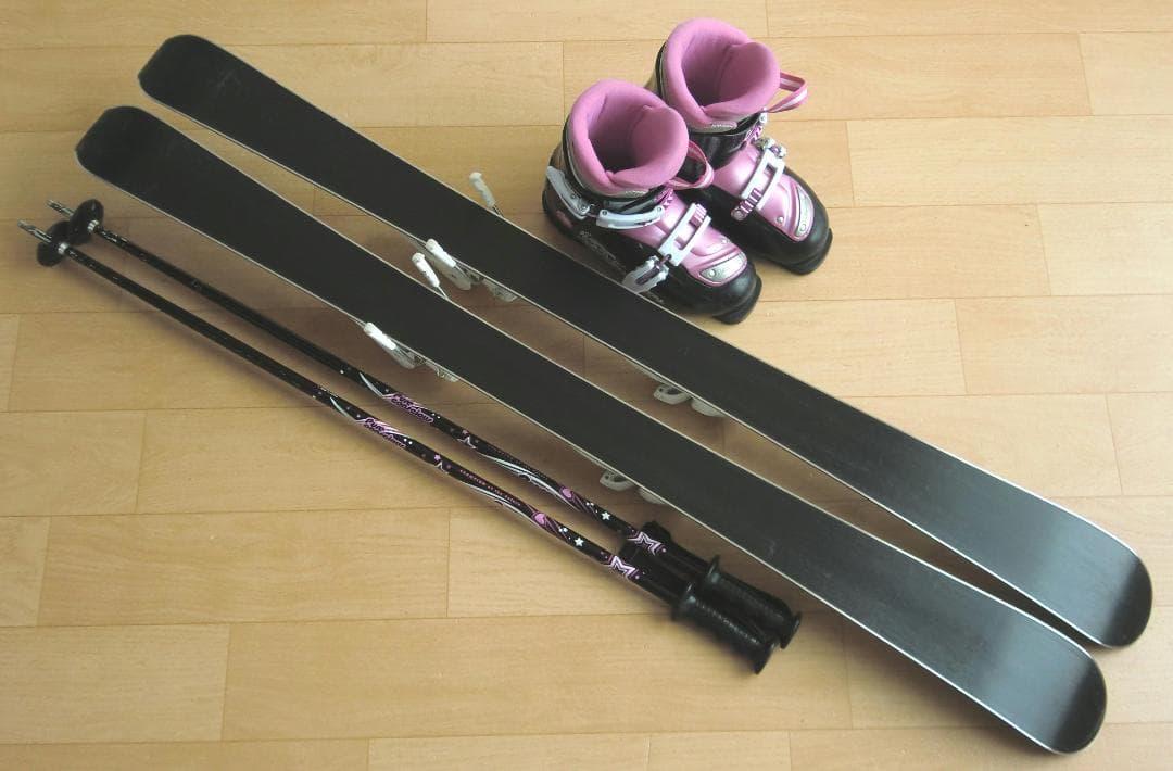 ■■送料無料■Hart■子供用スキーフルセット■板118靴22■WAX済■■