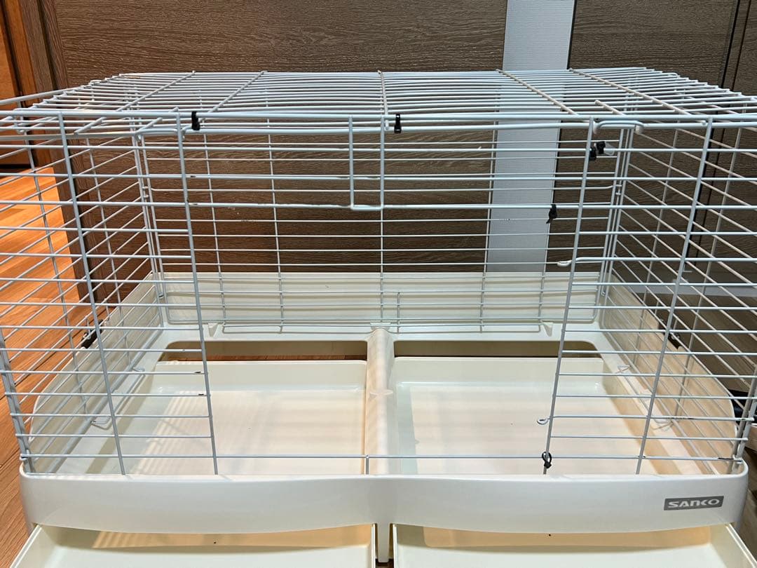 Sanko ケージ ホワイト キャスター付 サンコー イージーホーム エボ80