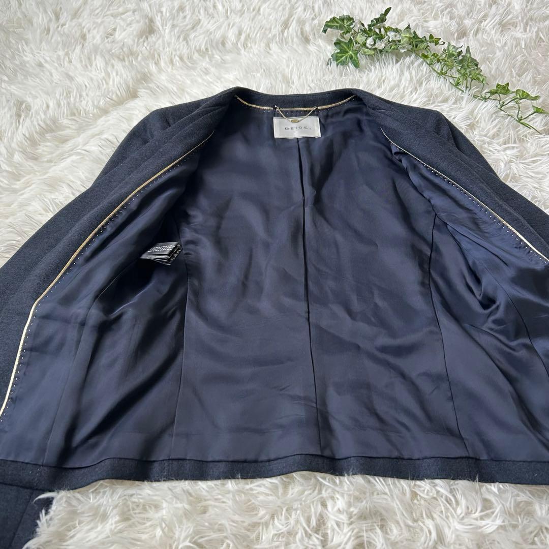 美品✨BEIGE CINDY ダブルカラージャケット　ウール