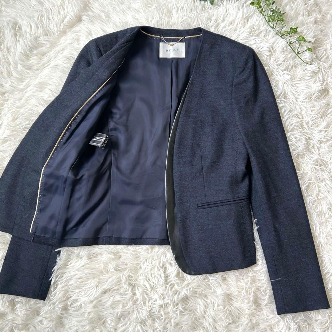 美品✨BEIGE CINDY ダブルカラージャケット　ウール