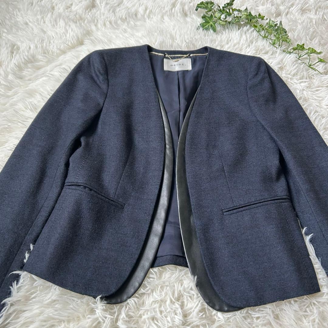 美品✨BEIGE CINDY ダブルカラージャケット　ウール