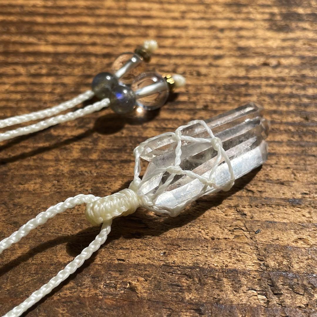 ヒマラヤ水晶 ＊ マクラメネックレス ペンダント