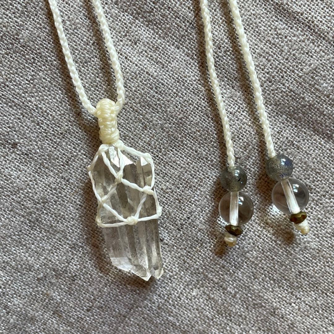 ヒマラヤ水晶 ＊ マクラメネックレス ペンダント