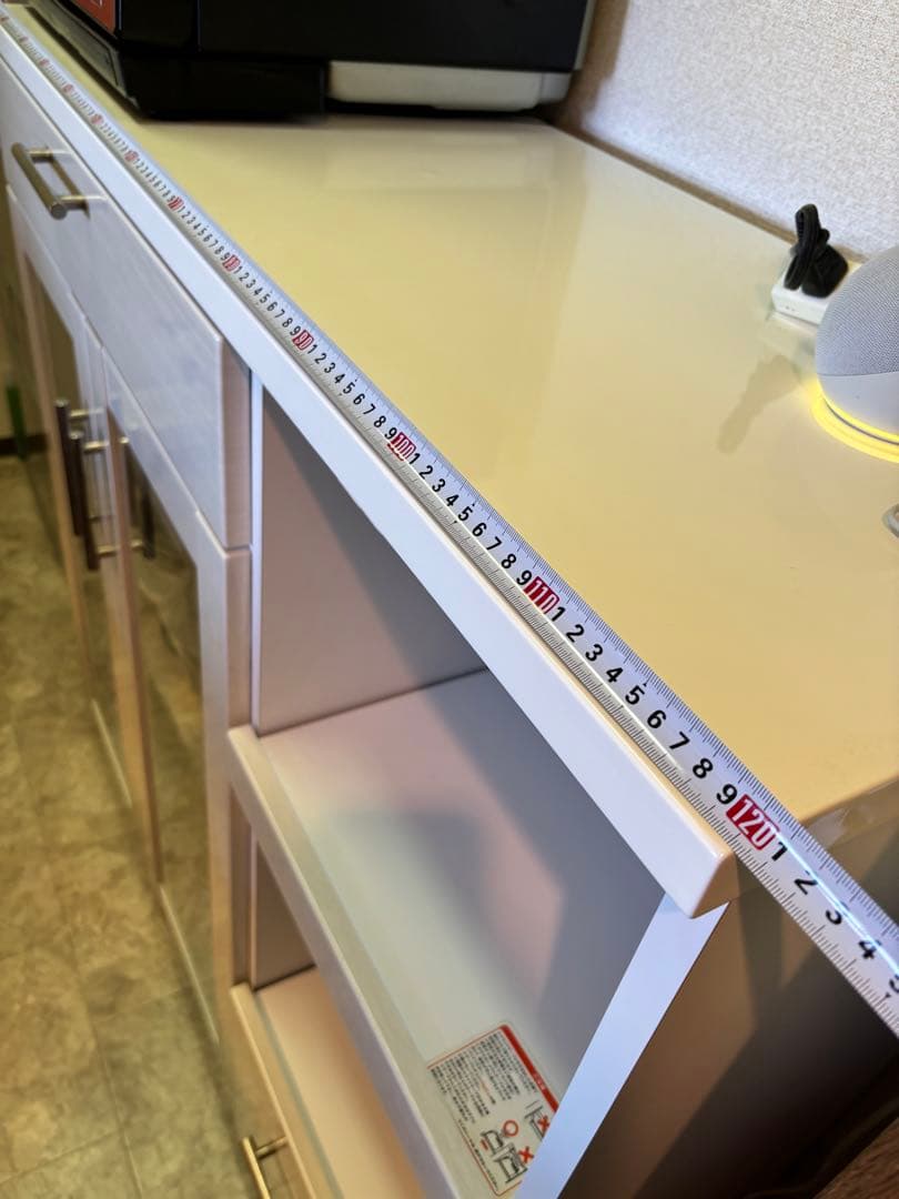 【お値段交渉歓迎】キッチンカウンター 食器棚 レンジラック キャビネット 120