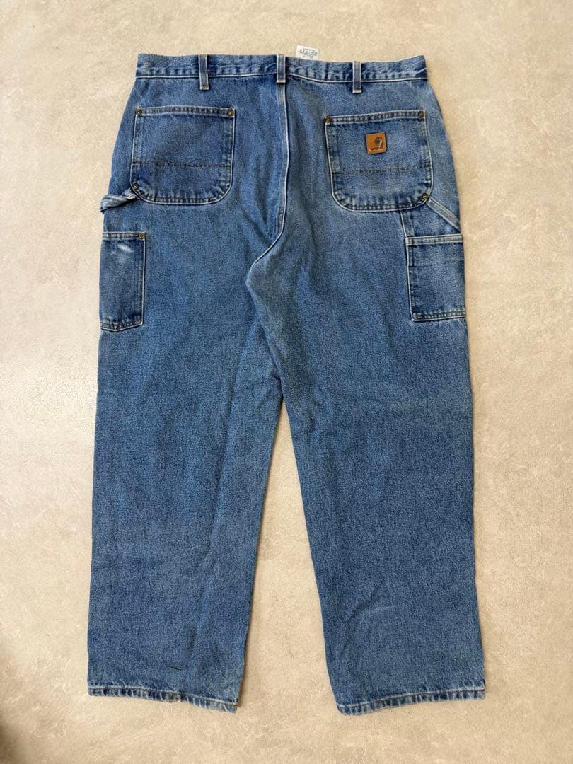 色落ち抜群 carhartt ダブルニーペインターパンツ デニム 40x32