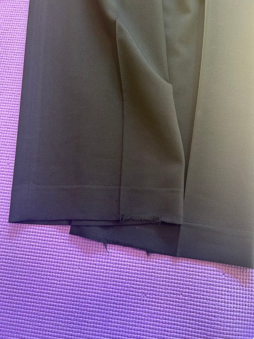 loewe wool wide straight スラックス black