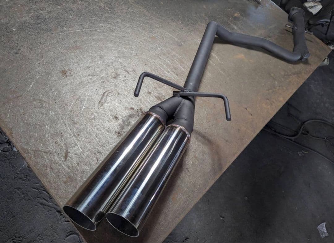 130マークXワンオフリアストレートマフラー