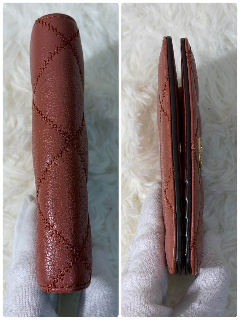 【✨美品✨】トリーバーチ キルティング フラップ 二つ折り財布 ピンク
