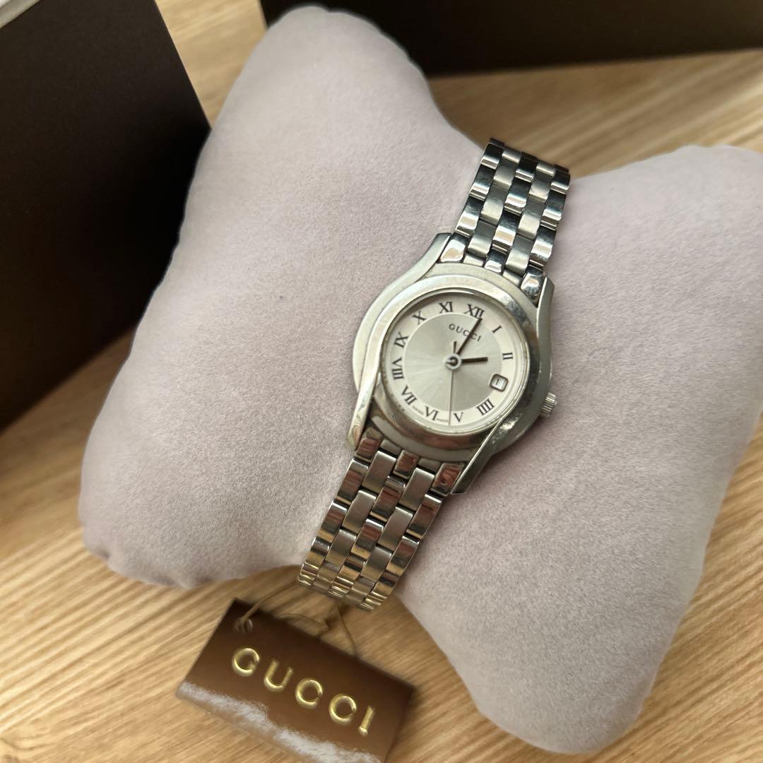 【GUCCI 5500L】レディース腕時計 シルバー