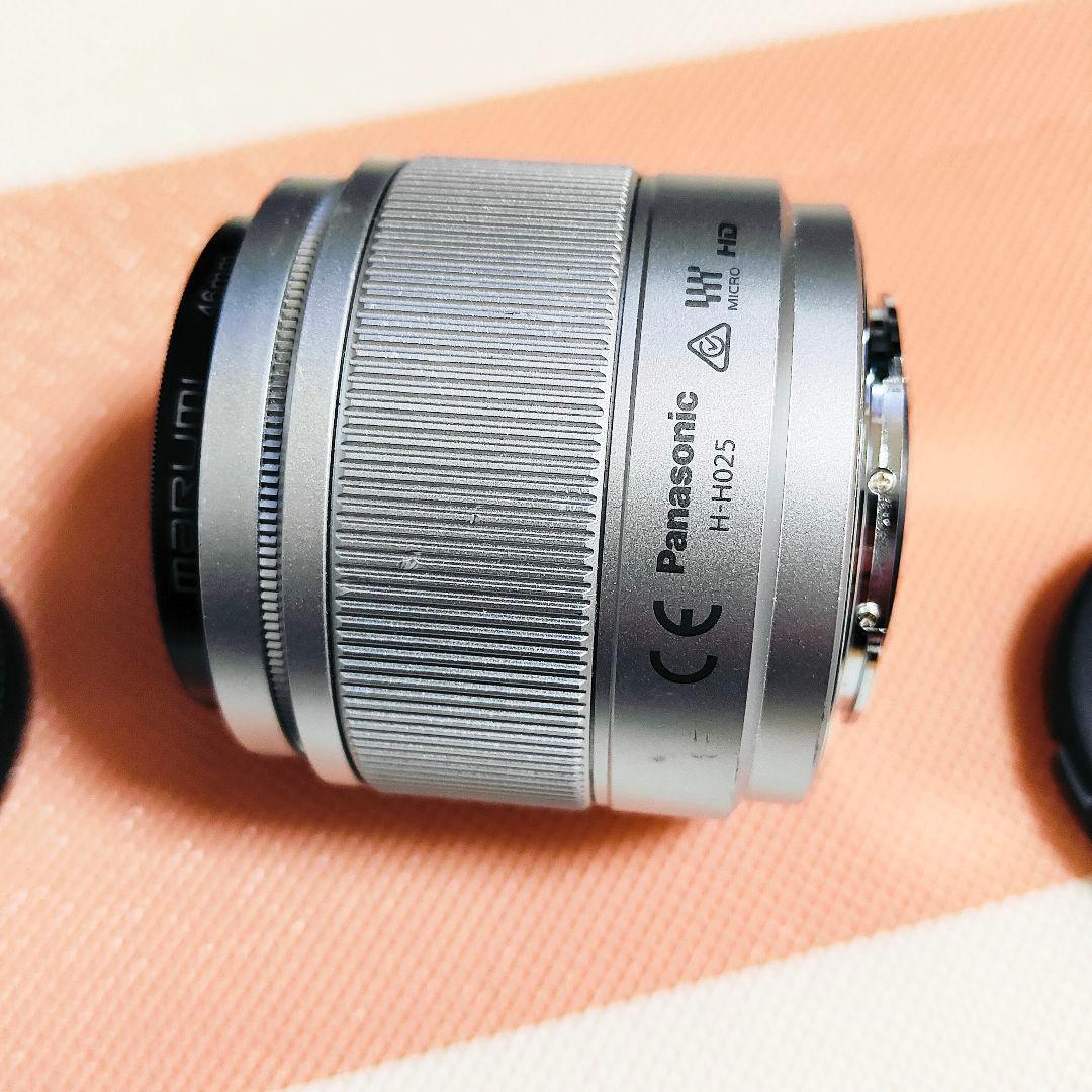 Panasonic 25mm F1.7 レンズ シルバー　H-H025