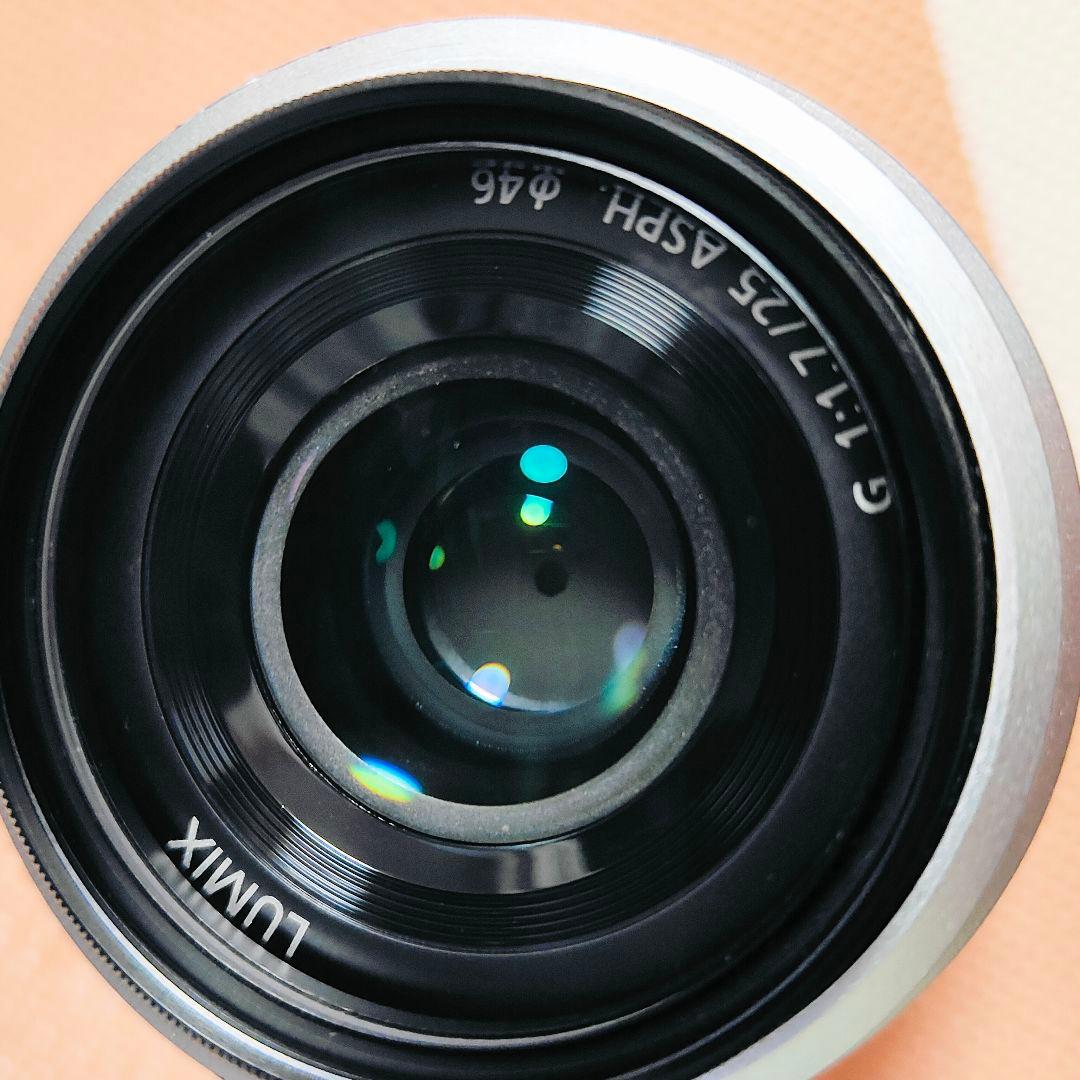 Panasonic 25mm F1.7 レンズ シルバー　H-H025