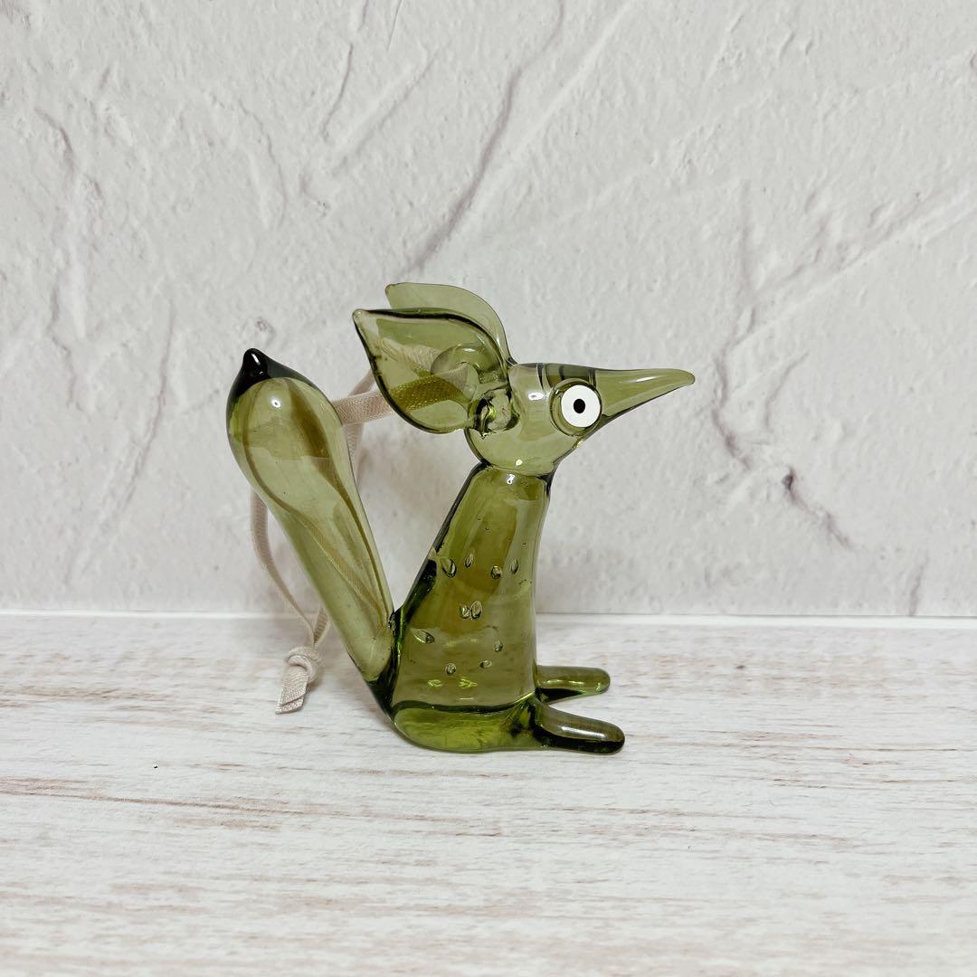 ♡残1♡イッタラ オーナメント　ヴルペス　グリーン　オーナメント　ガラス　キツネ