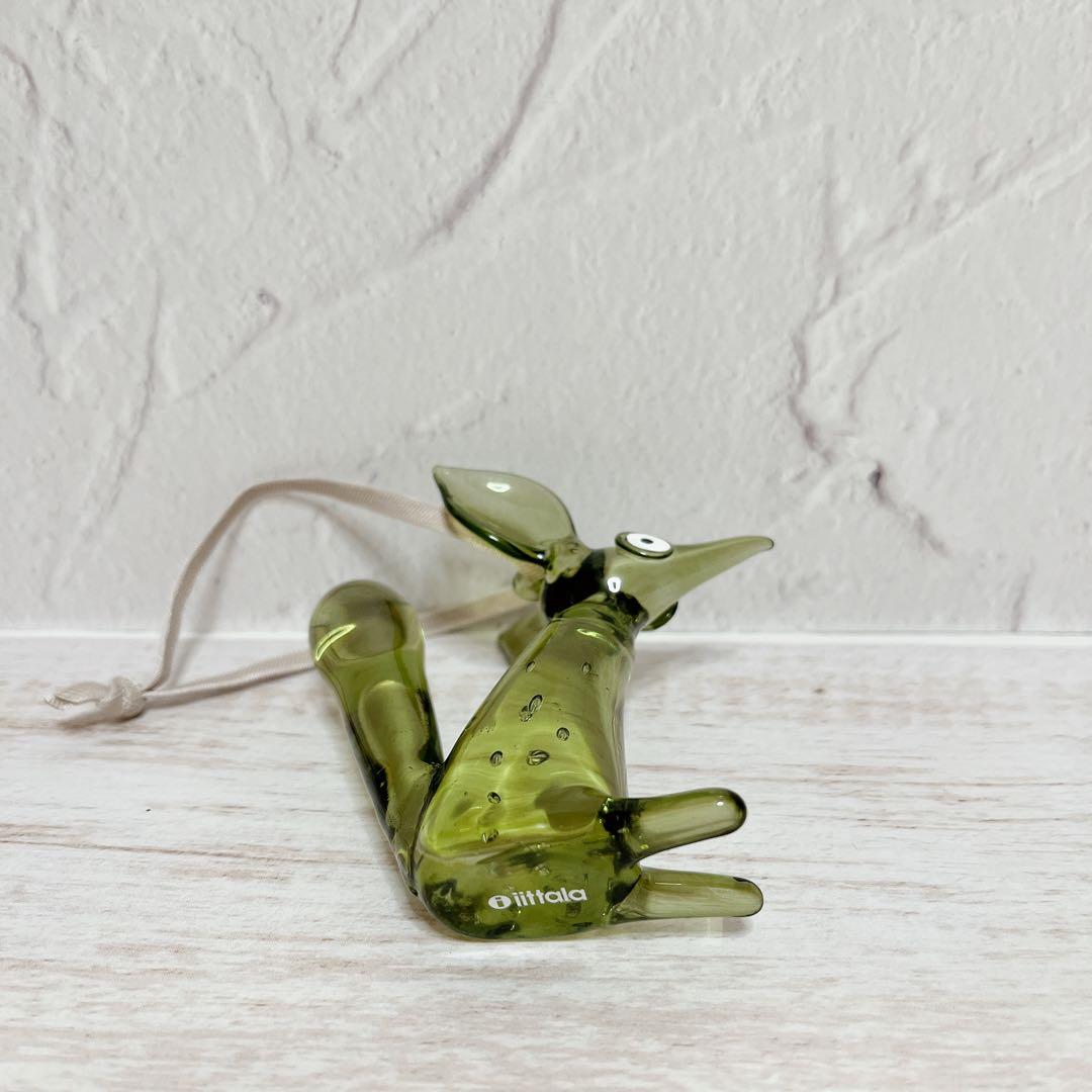 ♡残1♡イッタラ オーナメント　ヴルペス　グリーン　オーナメント　ガラス　キツネ