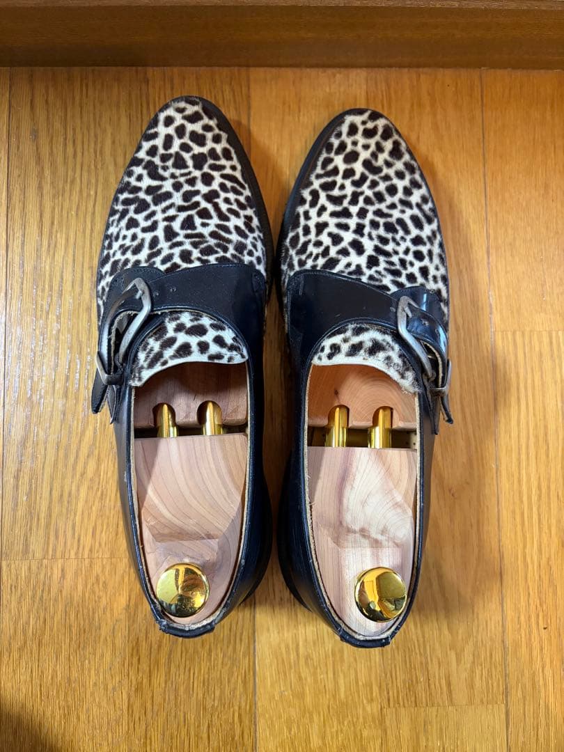 【未使用】ドクターマーチン uk8 ヒョウ/レオパード柄 ハラコ