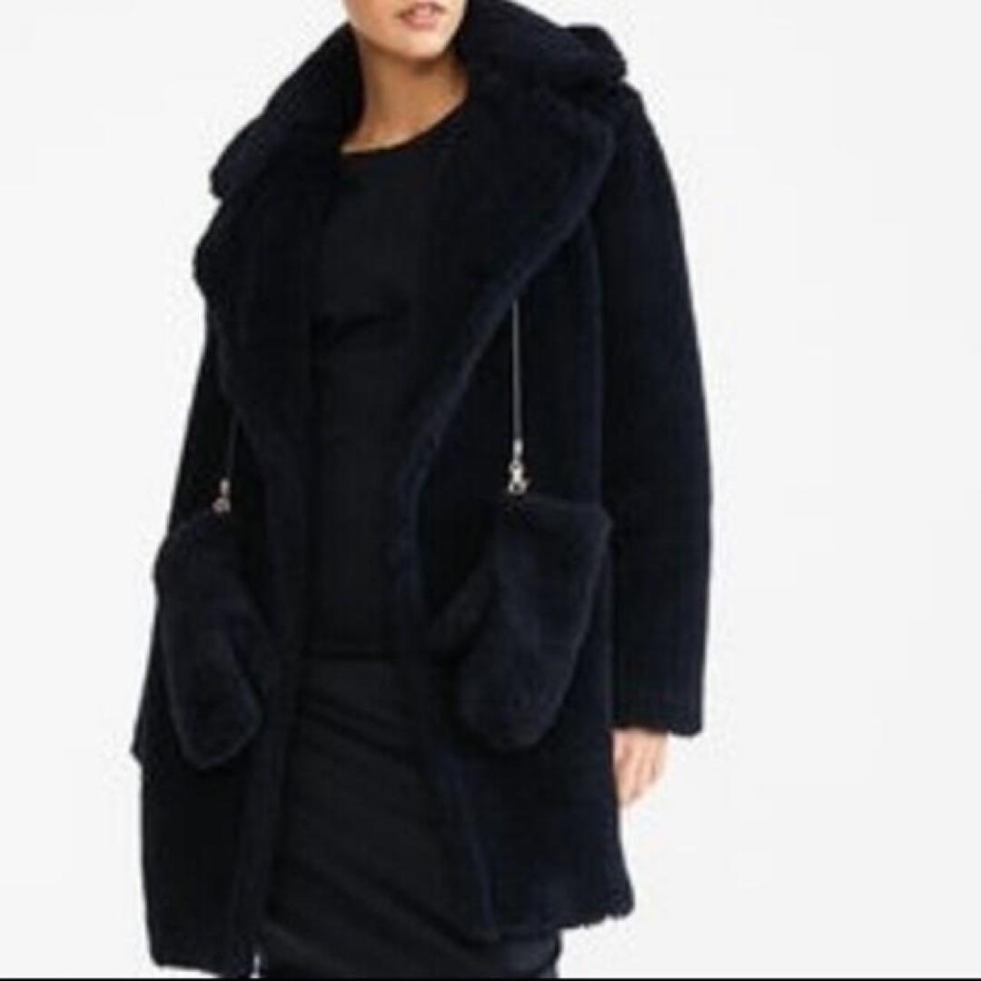 Max Mara マックスマーラ♡テディベア　ミトン　手袋 黒　ストラップ付