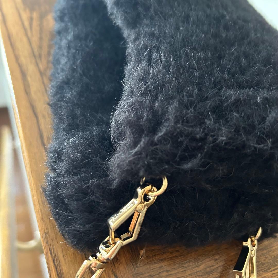 Max Mara マックスマーラ♡テディベア　ミトン　手袋 黒　ストラップ付