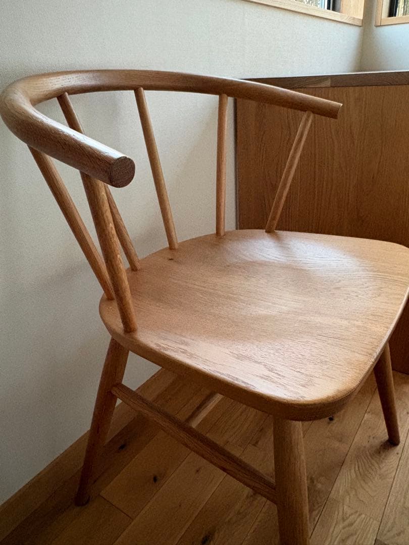 無印　オーク材アームチェア