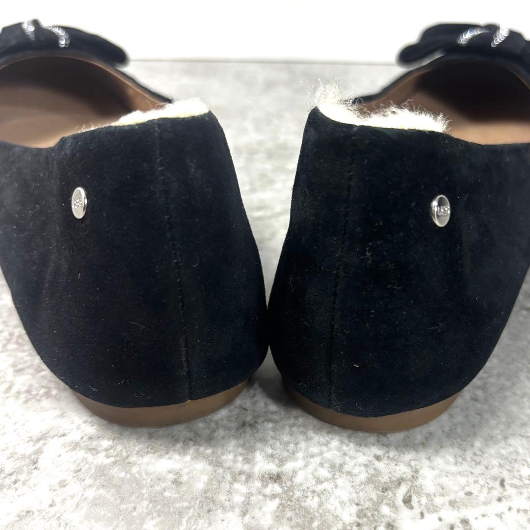 新品 UGG ジャクリーン JACQUELINE 25 スウェード 黒 フラット