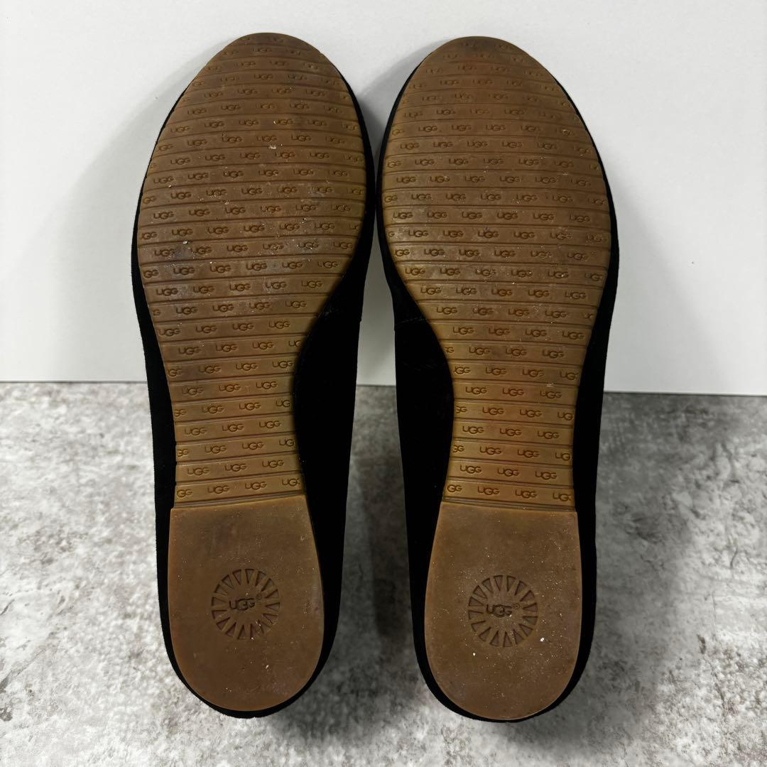 新品 UGG ジャクリーン JACQUELINE 25 スウェード 黒 フラット
