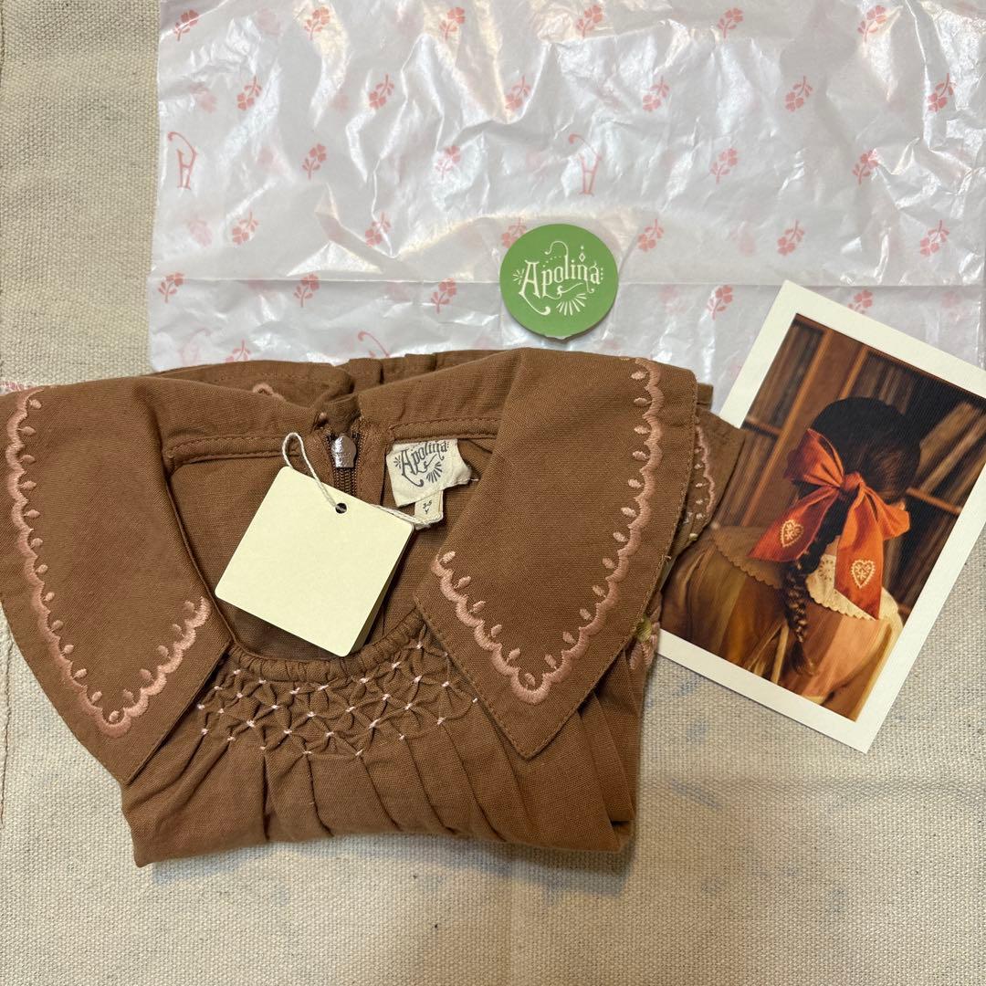 トップス Apolina Bettina Blouse - Chocolate 3-5Y